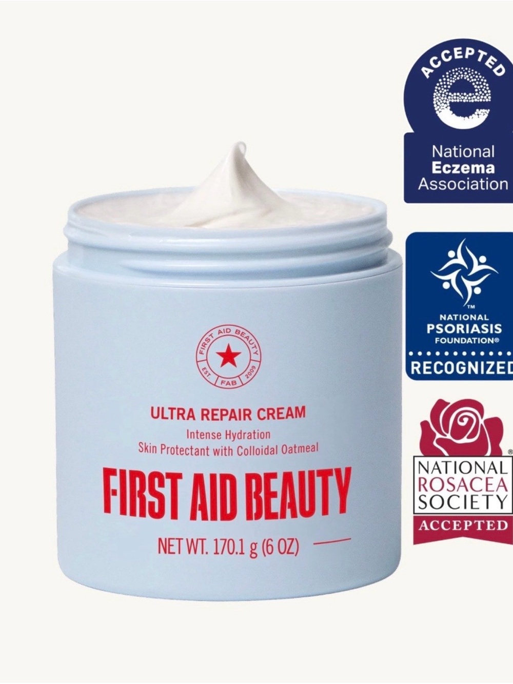 First Aid Beauty Ultra Repair Cream - Light Blue & White